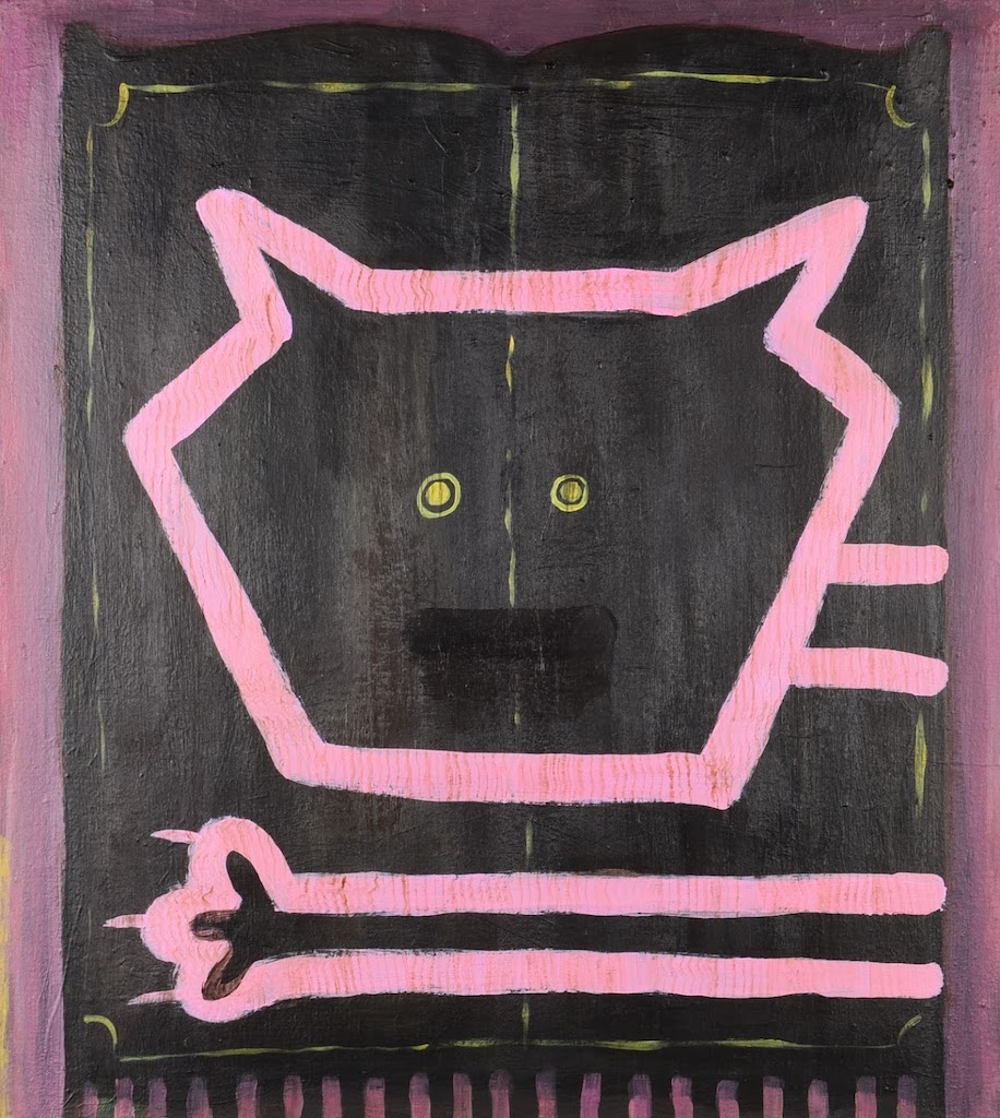 'Cat Scratch Cupboard' acrylic on canvas, 46 x 51cm SOLD