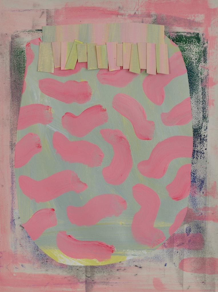 'Untitled' acrylic and collage on paper, 19.5 x 26cm